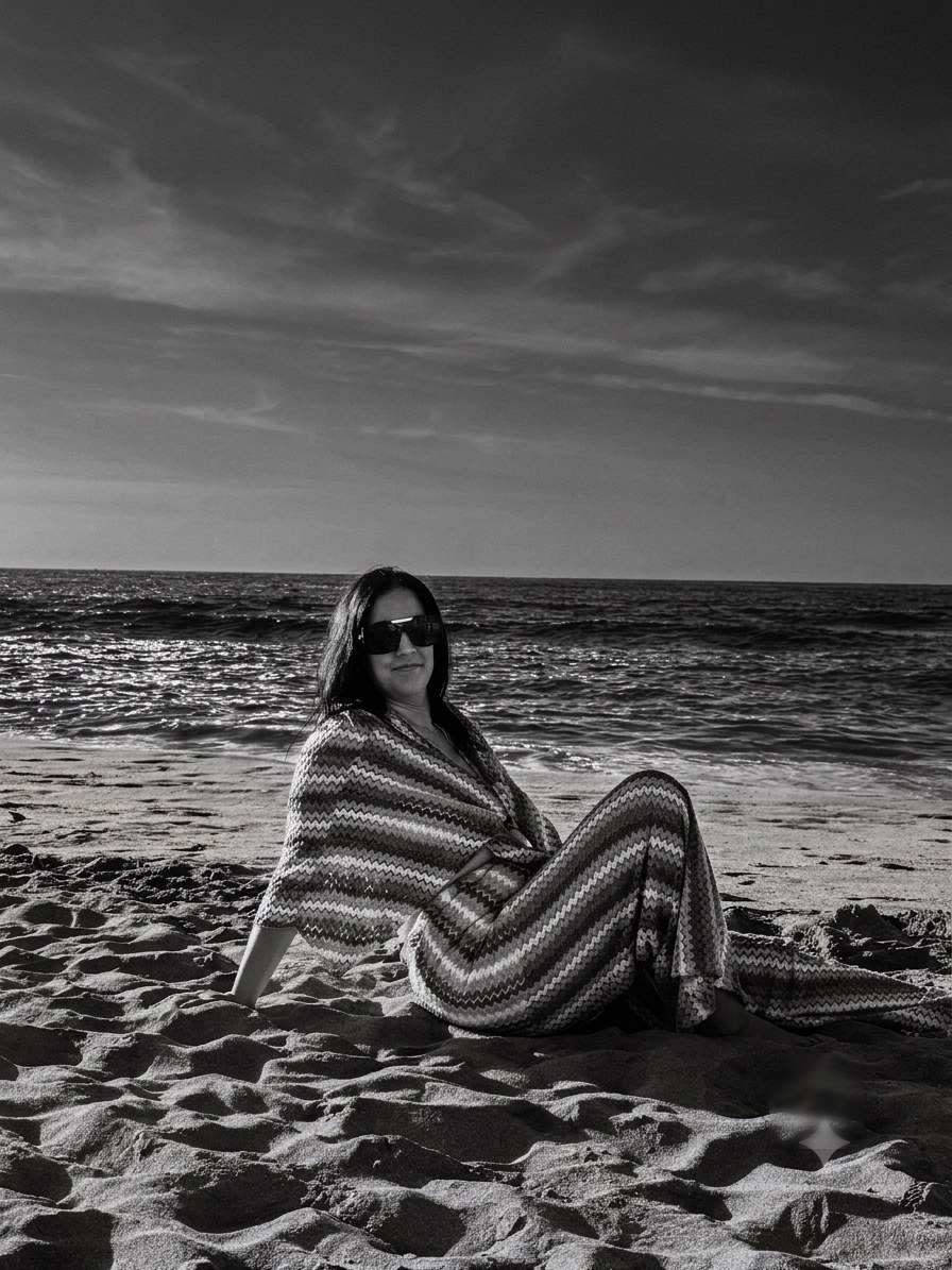 Look de colección junto al mar